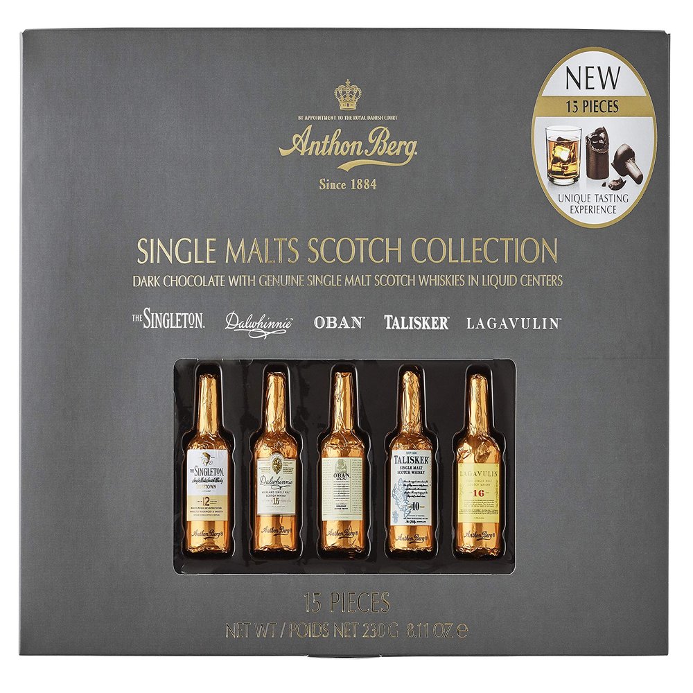 Anthon Berg 15-Piece Single Malts Scotch Collection Assorted Chocolates Set