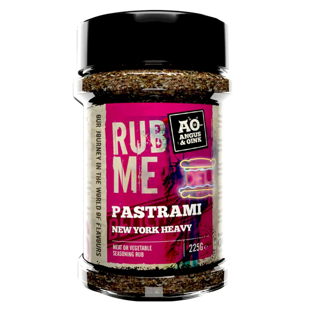 Angus & Oink | New York Heavy Pastrami Rub | NYC Deli-Inspired Seasoning | Bold Flavour with Juniper, Coriander & Black Pepper | Perfect for Pastrami & Smoked Beef | 225g