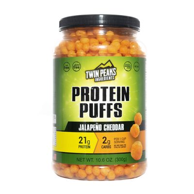 TWIN PEAKS INGREDIENTS Peaks Low Carb, Allergy Friendly Protein Puffs (Jalapeo Cheddar)