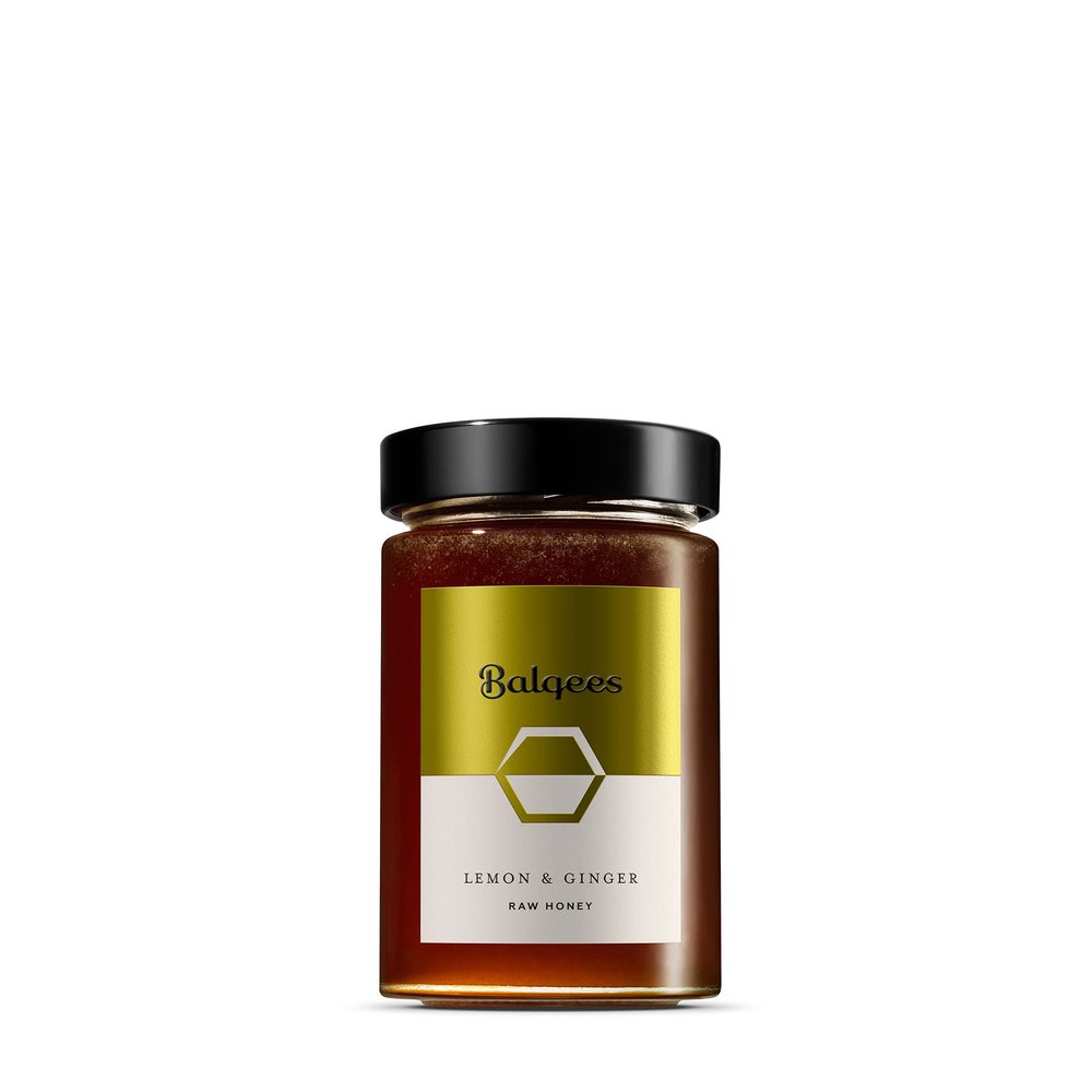 Balqees Raw Honey Fusion Honey (250g, Lemon & Ginger)