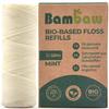 Bambaw Dental Floss | Mint Green Floss | Candelilla Wax | Zero Waste Dental Floss | Refillable Box (Vegan Floss - 2 Refills) view 1