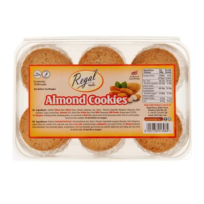 Regal Bakery Almond Egg Free Cookies| Vegan Protein Cookies - Healthy American Snack - Butter Cookies - Coffee Biscuits | On Go Snack