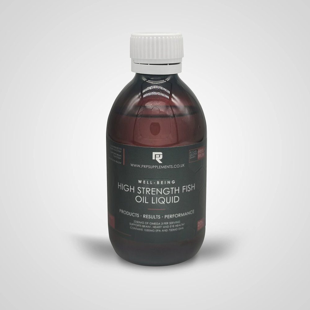 High Strength Fish Oil Liquid | High Levels of EPA & DHA Omega 3 | Great Tasting Sweet Orange Oil