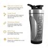 Beyond Shakers Pro Insulated Metal Protein Shaker, Stainless Steel Supplement Bottle - BPA Free for Gym 735ml in Brushed Steel view 3