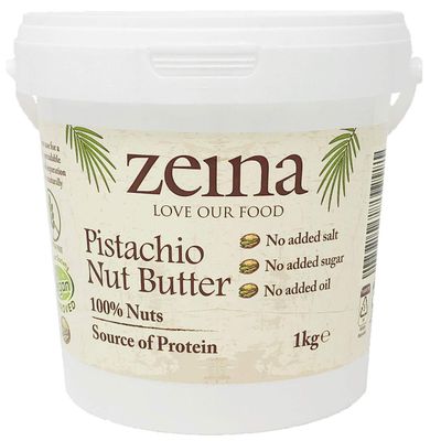 Zeina 100% Pistachio Nut Butter (1Kg) - Vegan and Kosher Approved Pistachio Butter for Snacks, Cooking and Baking - NO Palm Oil, Peanut, Sesame and Gluten Free