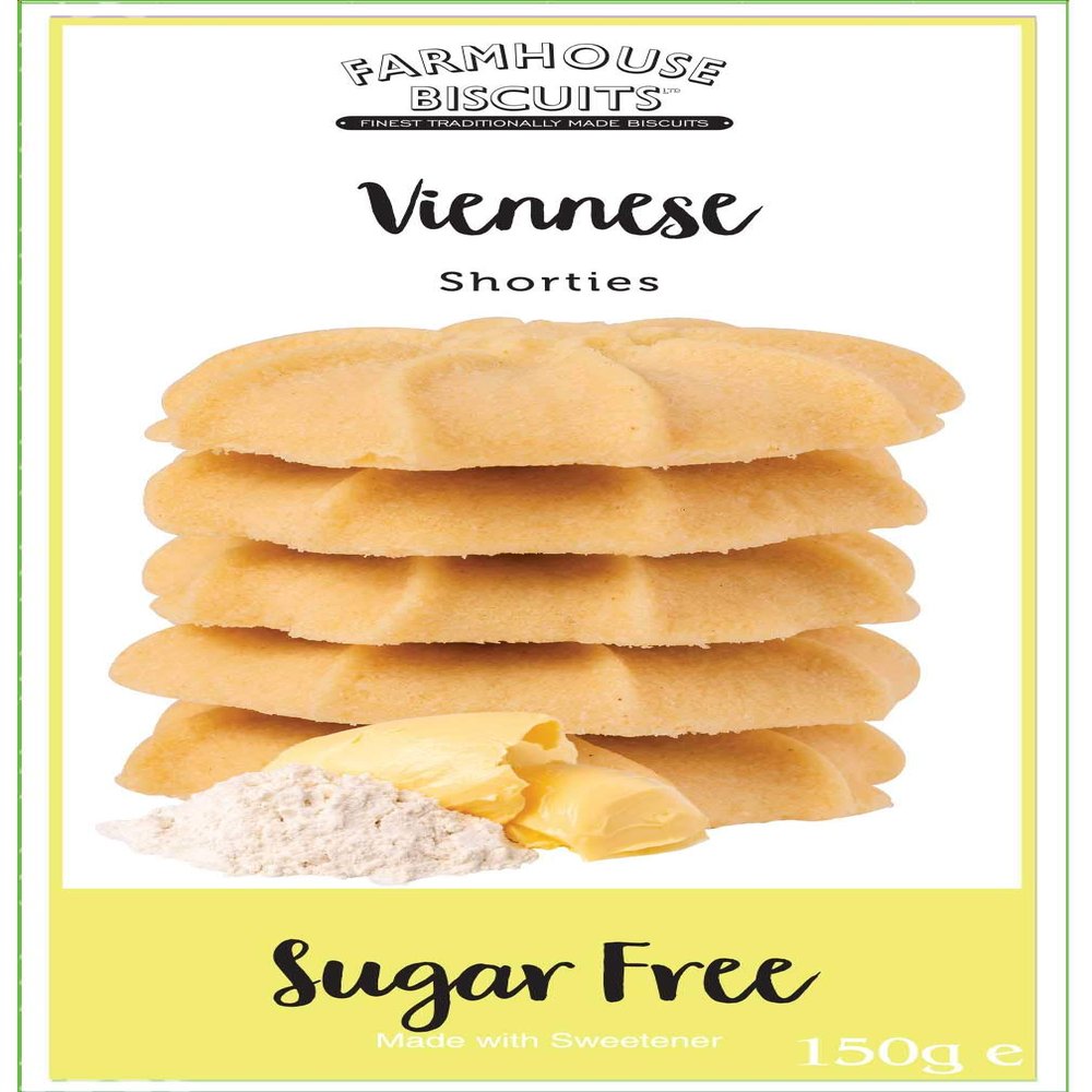 Farmhouse Biscuits - Sugar Free Viennese Shorties 150g (6 Pack)