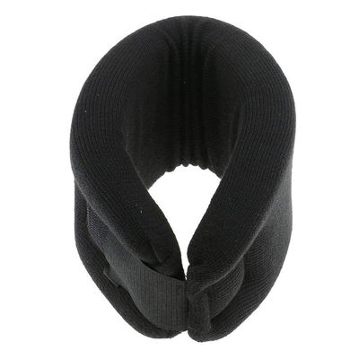 (1 pc) Universal Adjustable Soft Foam Cervical Collar Neck Brace Support, Vertebra Release Pressure Relief Sprains Pains- Black, M