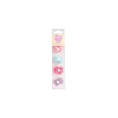 Baked with Love - Handmade Edible Sugar Cupcake Decorations, 12 Pieces - Butterfly Sugar Pipings, Multicolour