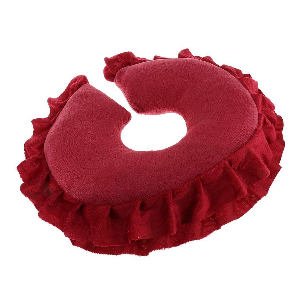 (1 pc) U Shaped Soft Massage Table Bed Face Cradle Pillow Salon Massage Neck Head Cushion Travel Flight Neck Pad