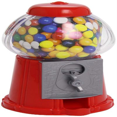 2XRed Gumball Machine, with Approx. 90 g Chewing Gums