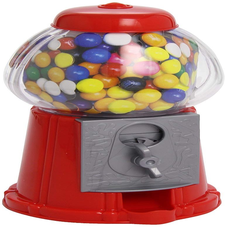 2XRed Gumball Machine, with Approx. 90 g Chewing Gums