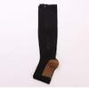 Open Toe Knee Length Zipper Compression Socks Leg Support Medical Edema Varicose Veins Swollen Sore Knee Stockings for Men Women view 2