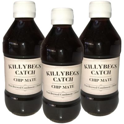 Chip Mate - Non Brewed Condiment, Chip Shop Vinegar - 3 X 284Ml Glass Bottles - No Gluten - By Shines