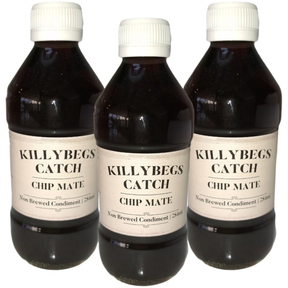 Chip Mate - Non Brewed Condiment, Chip Shop Vinegar - 3 X 284Ml Glass Bottles - No Gluten - By Shines
