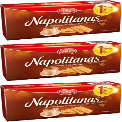 Cutara Napolitanas Cinnamon Biscuits 213 gr. - [Pack 3]