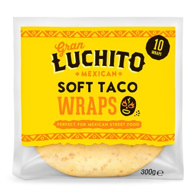 Gran Luchito Mexican Soft Taco Tortilla Wheat Wraps 300g (Pack of 7) | Perfect For Taco Night