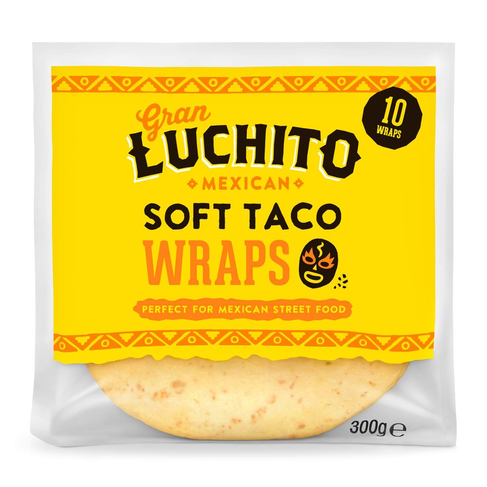 Gran Luchito Mexican Soft Taco Tortilla Wheat Wraps 300g (Pack of 7) | Perfect For Taco Night