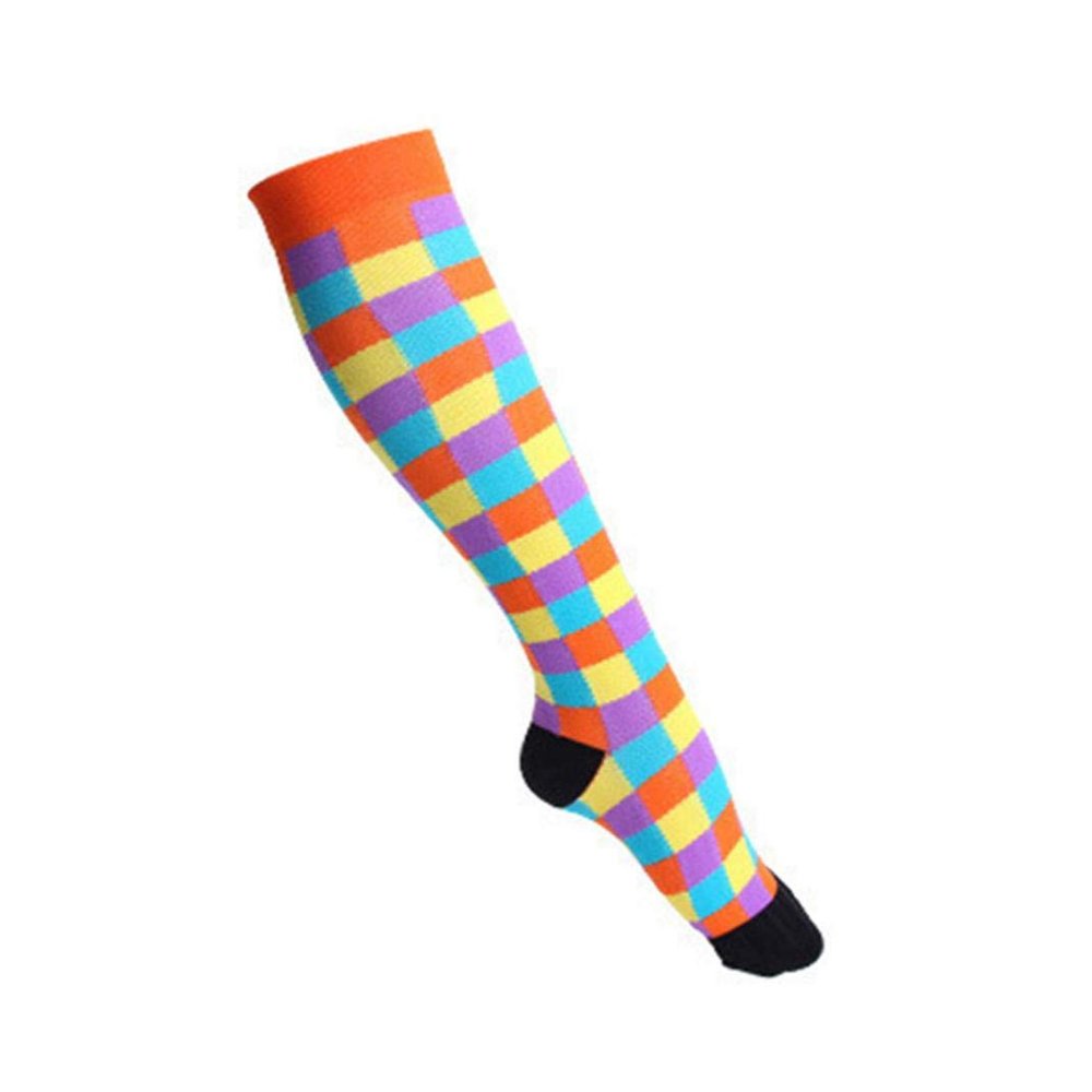 Angoter Compression Socks for Women and Men Long Sports Socks for Running Travel Cycling Pregnant Nurse Edema