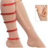 Open Toe Knee Length Zipper Compression Socks Leg Support Medical Edema Varicose Veins Swollen Sore Knee Stockings for Men Women Beige view 3