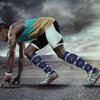 QUXIANG Copper Compression Socks And - Best Medical Sports, Nursing, Running, Cycling, Athletic, Edema, Diabetic, Varicose Veins, Travel, Pregnancy & Maternity 15-20 mmHg (S/M, Multi 06) view 2