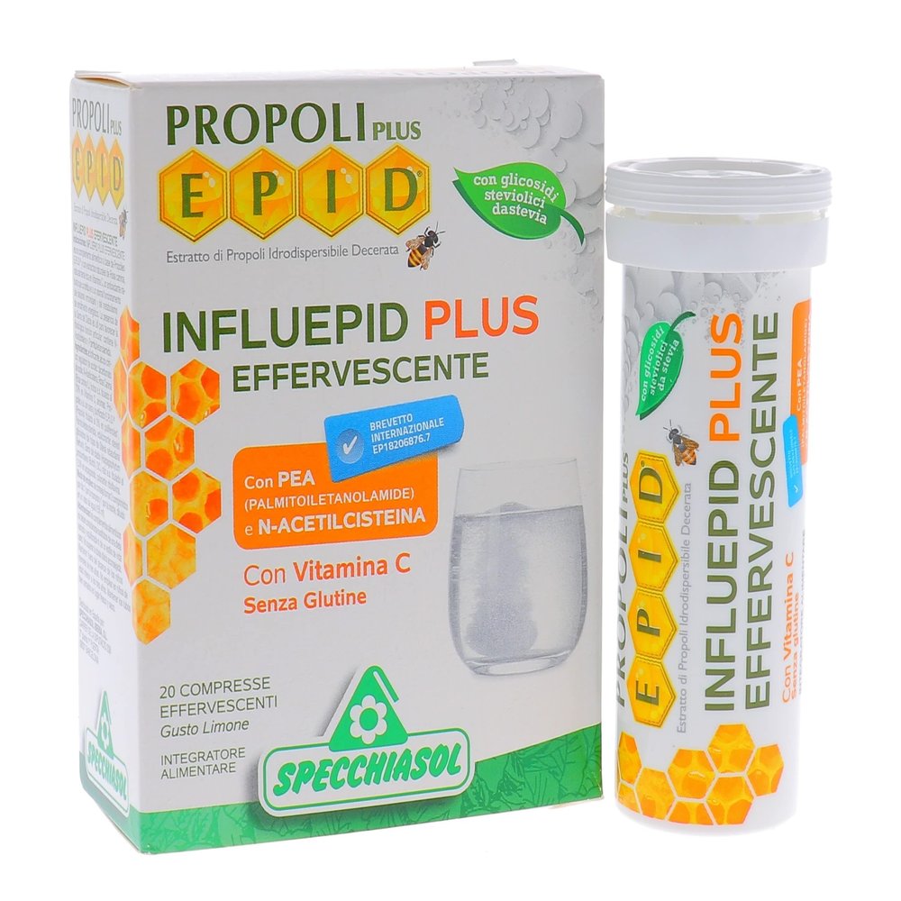 Specchiasol Food Supplement Influepid Plus Effervescent with Pea, 20 Tablets
