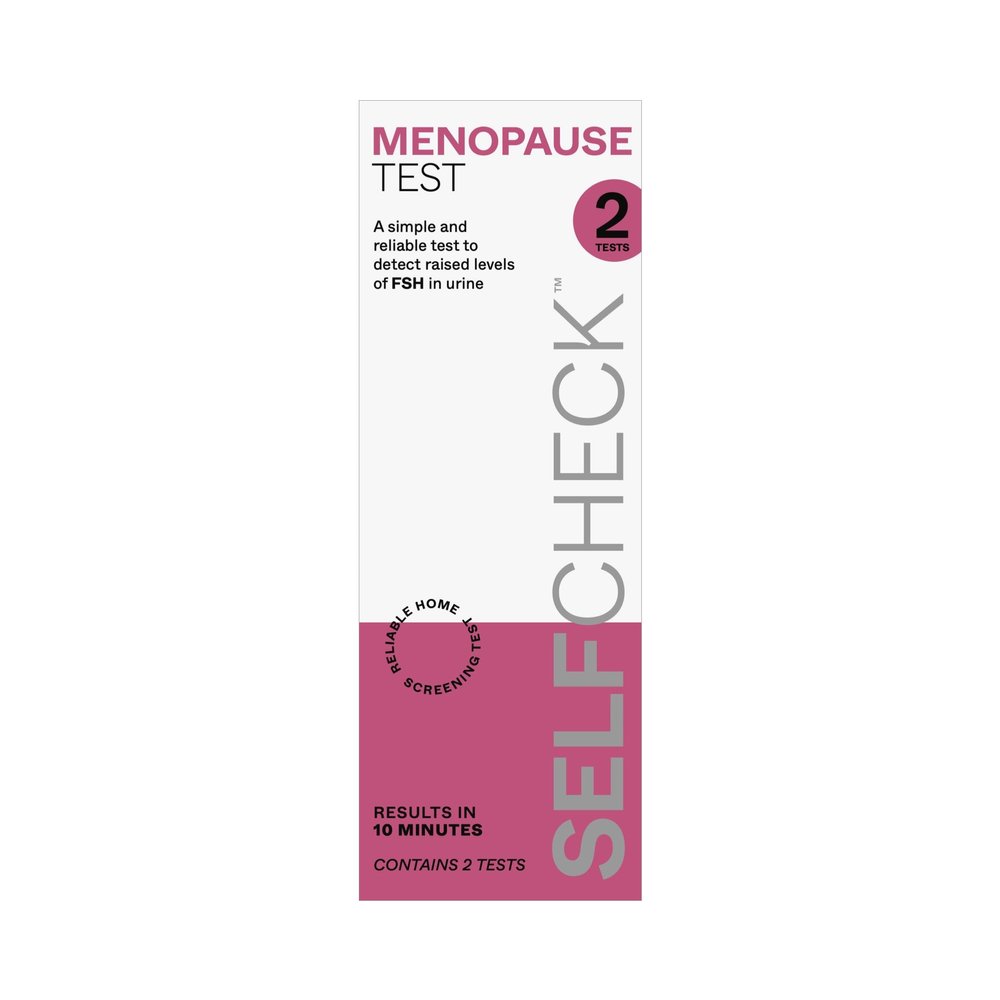 SELFCHECK Menopause Test 2 Home Tests Included, Freephone Customer Help Line, Results in 10 Minutes