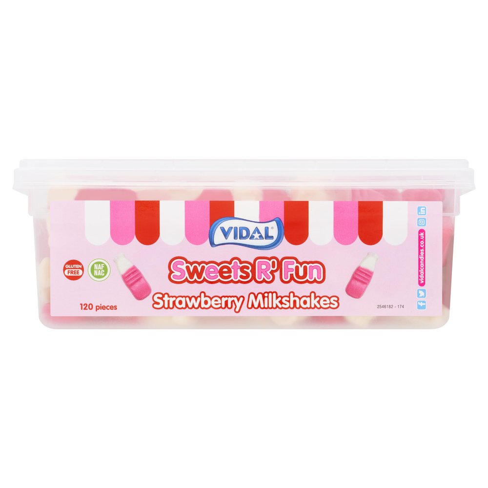 Vidal Tub - Strawberry Milkshakes - 120 Count