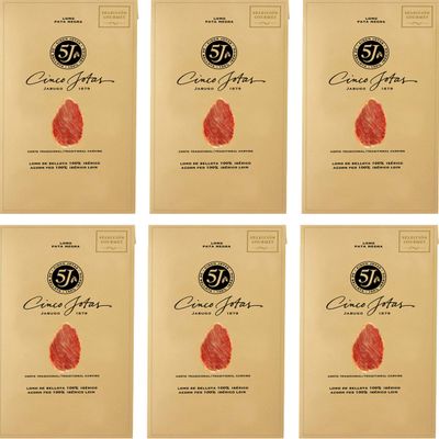 6 Pack 100% Iberian Sliced Loin 80g - Five Jotas