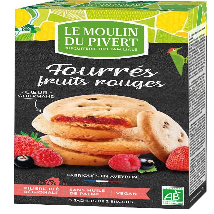 MOULIN DU PIVERT - Red Fruit Cookies 175 g