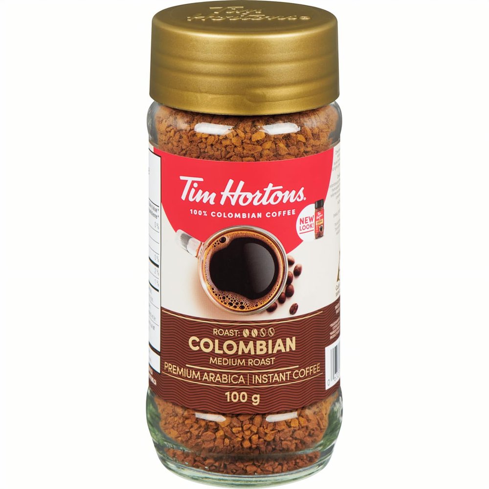 Tim Hortons Premium Instant, Medium Roast Arabica Coffee, 100g Bottle