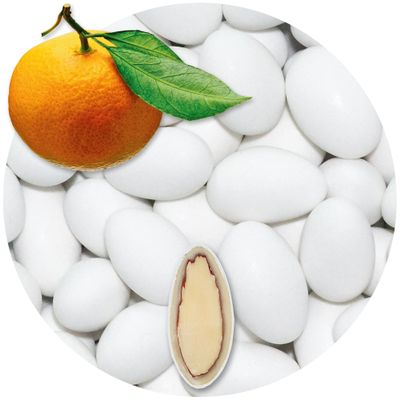EinsSein 1kg Sugared Almonds Chocolate orange white matt Chocolate Almonds wedding sugar sweets almond dragees baptism dragee cake balls candy coated sweet weddings favours drage gift fillers