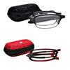 Any 2 Pairs Mix N Match SUPER-LITE TR90 Material FOLDING,BENDABLE Reading Glasses with Case & Cloth in 3 Colours RG51 (1 x Black with Black case 1 x Burgundy with Burgundy case, +3.50) view 1