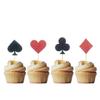 Morndew 24 PCS Casino Night Poker Cupcake Toppers for Las Vegas Theme Party Wedding Party Birthday Party Decorations view 1