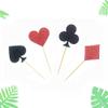 Morndew 24 PCS Casino Night Poker Cupcake Toppers for Las Vegas Theme Party Wedding Party Birthday Party Decorations view 4