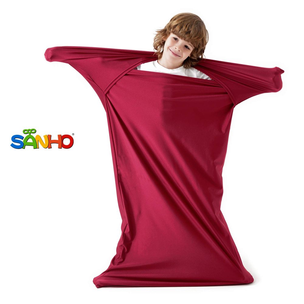 SANHO Premium Sensory Sock Budy Sock, Perfect for Children with Sensory Processing Disorder, Updated Version (Wine red, Medium)
