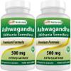 2 Pack - Best Naturals Ashwagandha Capsules for Relaxing Stress and Mood, 500 mg, 120 Count (Total 240 Capsules) view 1
