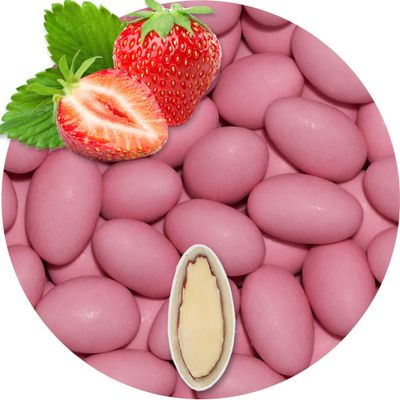 EinsSein 1kg Sugared Almonds Chocolate strawberry pink matt Chocolate Almonds wedding sugar sweets almond dragees baptism dragee cake balls candy coated sweet weddings favours drage gift fillers