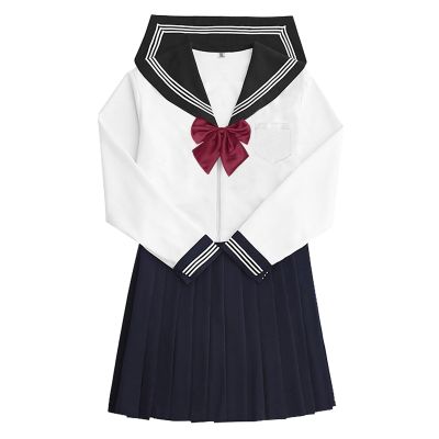 Larcele School Uniform Dress Japanese School Girl Uniform Sailor Suit Navy Blue SSF-01(S)