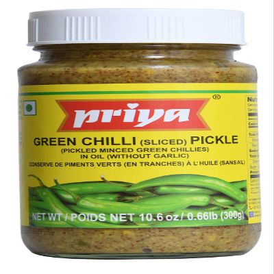 Priya Green Chilli Sliced Pickle 300g