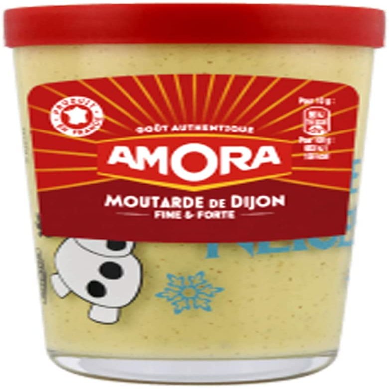 Amora - Strong Mustard 195g Glass Tv - Lot of 4 - Price Per Lot - Fast Delivery