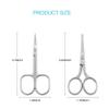 LIVINGO Professional Small Ear Nose Hair Scissors, Curved and Safety Rounded Tip Grooming Trimming Beauty Shears for Nail, Toenail, Facial, Mustache, Eyebrows and Eyelashes 2 Pack view 3