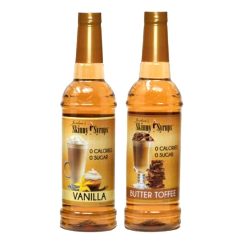 Jordan's Skinny Syrups New Favorites Collection Duos Sugar Free Vanilla and Butter Toffee Syrup (Bundle of 2)