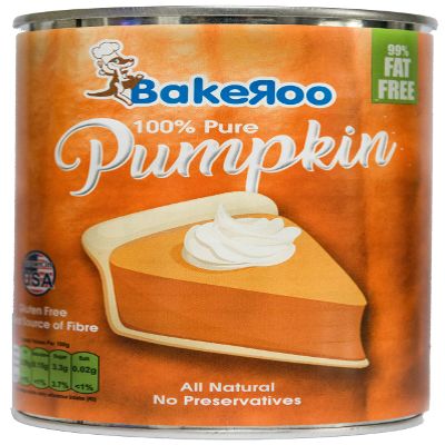 Bakeroo Tinned Pumpkin Puree (Pumpkin Pie Filling), 100% Natural - 425g