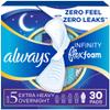 Always Infinity Feminine Pads for Women, Flexfoam Pads with Wings, Size 5, Extra Heavy Overnight Absorbency, Unscented, 30 Count view 1
