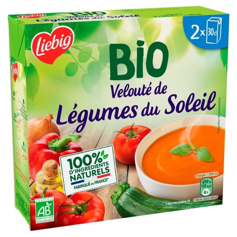 Liebig - Organic Vegetable Soup from Sun 600ml - Lot of 3 - Price Per Lot - Fast Delivery