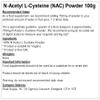 N-Acetyl L-Cysteine Powder 100g - Pure NAC | Vegan Friendly, GMO Free view 2