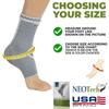 Neotech Care Ankle Support Sleeve - Bamboo Fiber Knitted Fabric - Light, Elastic & Breathable - Medium Compression - Right or Left Foot, Men, Women (Grey Colour, Size L, 1 Pair) view 2