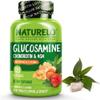 NATURELO Glucosamine (1500mg 2kcl) formulated with Chondroitin, MSM, Boswellia and Vitamin C for Collagen Formation Supporting Cartilage & Bone - 120 Capsules | 1 Month Supply view 1