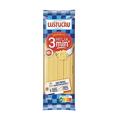 Lustucru - Spaghetti Cooking Fast 3Mn 500G - Lot of 4 - Price Per Lot - Fast Delivery