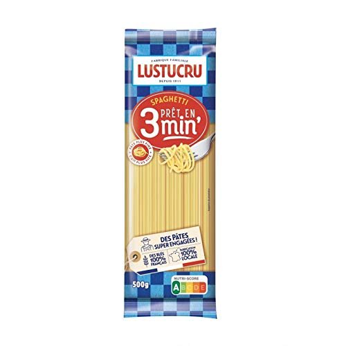 Lustucru - Spaghetti Cooking Fast 3Mn 500G - Lot of 4 - Price Per Lot - Fast Delivery